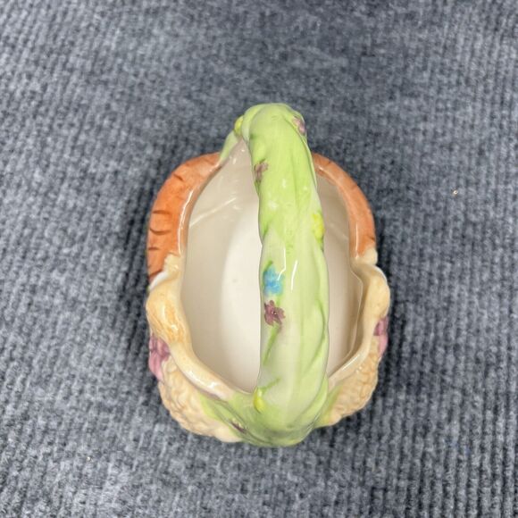 VTG Designpac Easter Basket Ceramic Rabbits Carrots 7”x‎ 6” Holiday Decorative - Picture 7 of 13